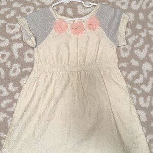 Charming Cream and Pink Kids Dress 3t girl